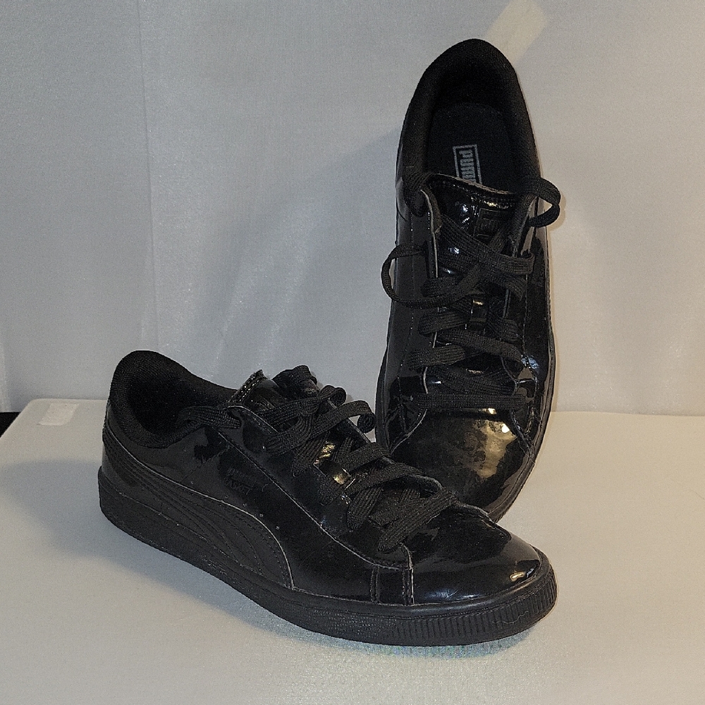 Puma patent leather black sneakers unisex neakers